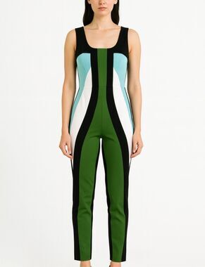 NO KA’OI Colorblock Sleeveless Catsuit Jumpsuit Activewear Size S
